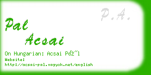 pal acsai business card